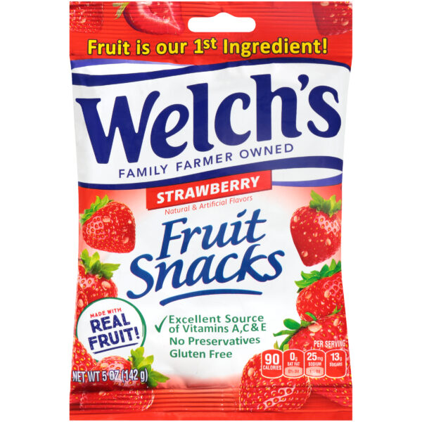 Welchs Fruit Snacks Strawberry 5oz 12ct